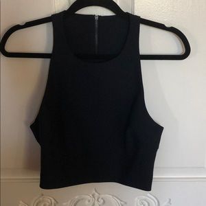 Elizabeth and James Navy Crop Top